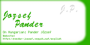 jozsef pander business card